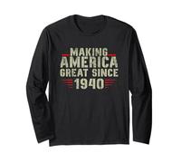 Funny Making America Great Since 1940 Design, 82° compleanno Maglia a Manica