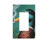 Funny Mallard Duck Vintage Light Switch Wall Plate Cover Single Rocker 1 Gang Decorator Outlet Receptacle Covers per Home Kitchen Room Bagno Decor