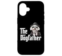 Funny Maltese Dog Dad Design - The Dogfather Custodia per iPhone 16