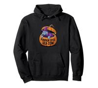 Funny Manatee Pumpkin Spice Sea Cow Felpa con Cappuccio