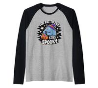 Funny Manatee Too Fat To Fly Still Spooky Maglia con Maniche Raglan