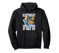 Funny Marathon Runner Carbo Loading Mile 20 Joke Felpa con Cappuccio