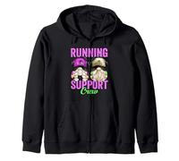 Funny Marathon Runner GNOME for Teacher Running Support Crew Felpa con Cappuccio