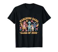 Funny Marching Band Class 2026 Bigfoot Cat Alien Orchestra Maglietta