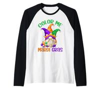 Funny Mardi Gras Quote for Women And Men with Carnival GNOME Maglia con Maniche Raglan