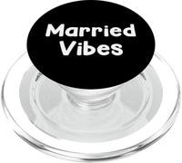 Funny Marriage Humor Design Married Vibes Couple Life PopSockets PopGrip per MagSafe