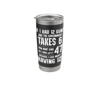 Funny Math Amendment If I Had 12 Guns Government Takes 6 Bicchiere termico in acciaio inox doppia parete