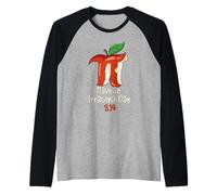 Funny Math Teacher Apple Decor for Happy 3.14 Pi Day Maglia con Maniche Raglan