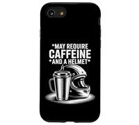 Funny May Require Caffeina E Casco Caffè Java Moto Custodia per iPhone SE (2020) / 7/8