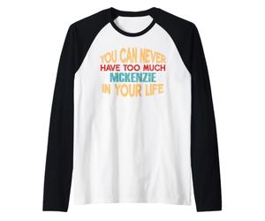 Funny McKenzie Personalized Tshirt First Name Joke Item Maglia con Maniche Raglan