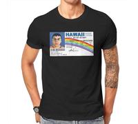 Funny McLovin ID Card Drivers Superbad T-Shirt Men Cotton T Shirt Geek Teenagers Short Sleeve Tee Shirt Gift Idea Clothes Black XXL