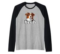 Funny Meme Bruh Kids Red Australian Shepherd Lover Maglia con Maniche Raglan