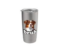 Funny Meme Bruh Kids Womens Red Australian Shepherd Lover Bicchiere termico in acciaio inox doppia parete