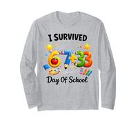 Funny Meme I Survived 100 Days of School 67 Six Seven Maglia a Manica