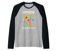 Funny Meme I Survived 100 Days of School 67 Six Seven Maglia con Maniche Raglan