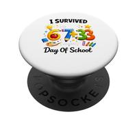 Funny meme I Survived 100 Days of School 67 Six Seven PopSockets PopGrip Adesivo