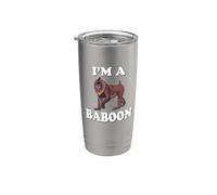Funny Meme I'm A Baboon Lover Bicchiere termico in acciaio inox doppia parete