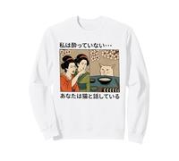 Funny Meme, Japanese Geisha Version. Woman Yelling at a Cat Felpa
