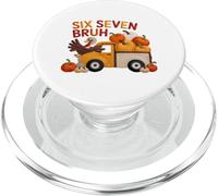 Funny Meme Six Seven Fall Turkey Thanksgiving Gen Alpha 6 7 PopSockets PopGrip per MagSafe