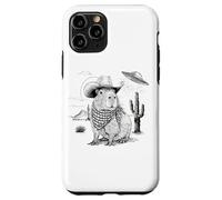 Funny Meme UFO Capybara Alien Vintage 90s Wild West Boho Custodia per iPhone 11 Pro
