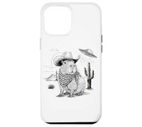 Funny Meme UFO Capybara Alien Vintage 90s Wild West Boho Custodia per iPhone 12 Pro Max