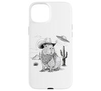 Funny Meme UFO Capybara Alien Vintage 90s Wild West Boho Custodia per iPhone 15 Plus