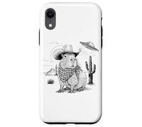 Funny Meme UFO Capybara Alien Vintage 90s Wild West Boho Custodia per iPhone XR