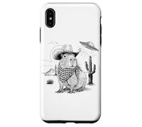 Funny Meme UFO Capybara Alien Vintage 90s Wild West Boho Custodia per iPhone XS Max