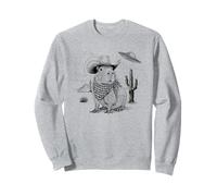 Funny Meme UFO Capybara Alien Vintage 90s Wild West Boho Felpa