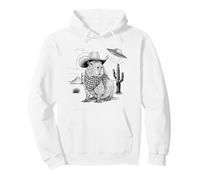 Funny Meme UFO Capybara Alien Vintage 90s Wild West Boho Felpa con Cappuccio