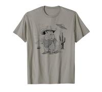 Funny Meme UFO Capybara Alien Vintage 90s Wild West Boho Maglietta