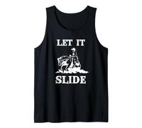 Funny Mens Let It Slide Sliding Stop Reining Horse Lover Canotta