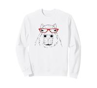 Funny Mens Womens Girls Red Glasses Meme Lover Capybara Felpa