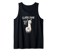 Funny Mens Womens Kids Llama Game Don't Look At The Llama Canotta