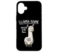 Funny Mens Womens Kids Llama Game Don't Look At The Llama Custodia per iPhone 16 Plus