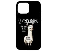 Funny Mens Womens Kids Llama Game Don't Look At The Llama Custodia per iPhone 16 Pro Max