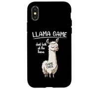 Funny Mens Womens Kids Llama Game Don't Look At The Llama Custodia per iPhone X/XS