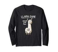 Funny Mens Womens Kids Llama Game Don't Look At The Llama Maglia a Manica