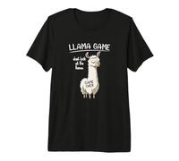 Funny Mens Womens Kids Llama Game Don't Look At The Llama Maglietta Premium