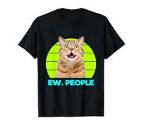 Funny Meow Surprised Cat, EW. People Illustration Graphic Maglietta