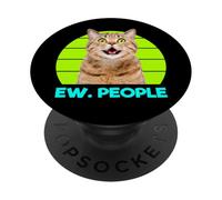 Funny Meow Surprised Cat, Ew. People Illustration Graphic PopSockets PopGrip Adesivo