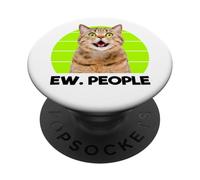 Funny Meow Surprised Cat, Ew. People Illustration Graphic PopSockets PopGrip Adesivo