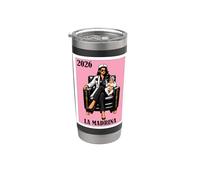 Funny Mexican Baptism Madrina Proposal 2026 - Nurse Version Bicchiere termico in acciaio inox doppia parete