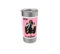 Funny Mexican Baptism Madrina Proposal 2026 - Nurse Version Bicchiere termico in acciaio inox doppia parete