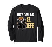 Funny Mexican Boss Design - They Call Me El Jefe Maglia a Manica