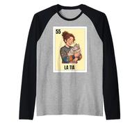 Funny Mexican Design for Aunt Cat Lady Version - La Tia Maglia con Maniche Raglan