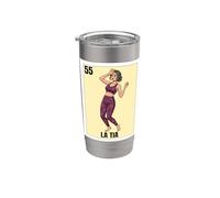 Funny Mexican Design for Aunt - La Tia Dramatica Bicchiere termico in acciaio inox doppia parete