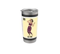 Funny Mexican Design for Aunt - La Tia Dramatica Bicchiere termico in acciaio inox doppia parete