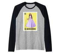 Funny Mexican Design for Quinces - La Quinceanera Lilac Maglia con Maniche Raglan