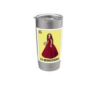 Funny Mexican Design for Quinces - La Quinceanera Red Theme Bicchiere termico in acciaio inox doppia parete